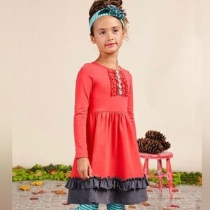 Girl’s Matilda Jane Once Upon A Time Red Dress With Ruffle Him & Headband (Sz 8)